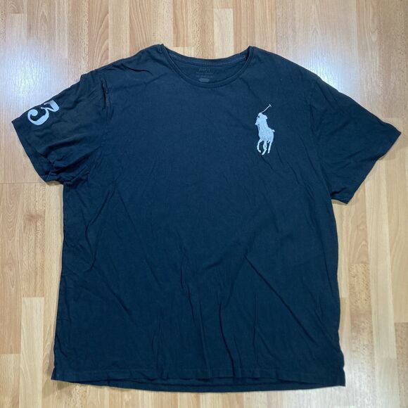 Polo Ralph Lauren T-Shirt (Men’s size XXL) • Big Pony • #3 Patch • Crew Neck EUC - Picture 1 of 5